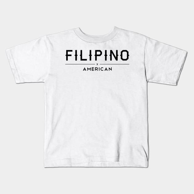 Filipino American by AiReal Apparel Kids T-Shirt by airealapparel